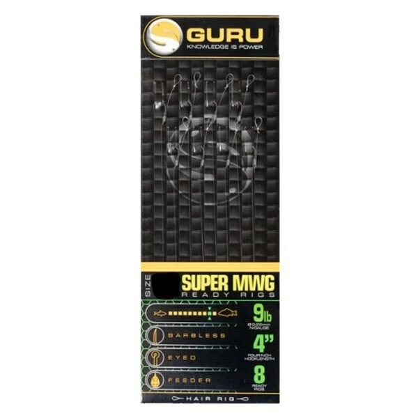 Guru Super MWG Ready Rig 4" Haak 18 / 0.15mm (8st) 1 Guru Super MWG Ready Rig 4" Haak 18 / 0.15mm (8st)