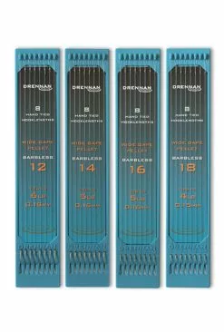 Drennan Hand Tied Hooklengths Wide Gape Pellet Barbless Haak 14 0.16mm