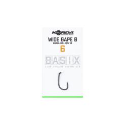 Korda Basix Wide Gape Barbless 6