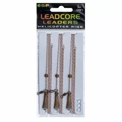 ESP Leadcore Leaders Helicopter Rigs - Sandy Gravel 1m