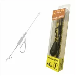 Life Orange Carp Rigs - Running Lead 3oz/85g Hook 4
