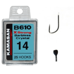 Kamasan B610 X Strong Barbless Crystal Maat 22