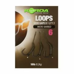 Korda Loop Rigs Size 8 DF Wide Gape X 18lb