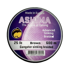 Ashima Gangster Sinking Braid Dark Brown - 25lb/600m