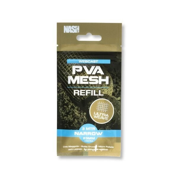 Nash Webcast Ultra Weave PVA Narrow (23mm X 3mtr) 1 Nash Webcast Ultra Weave PVA Narrow (23mm X 3mtr)