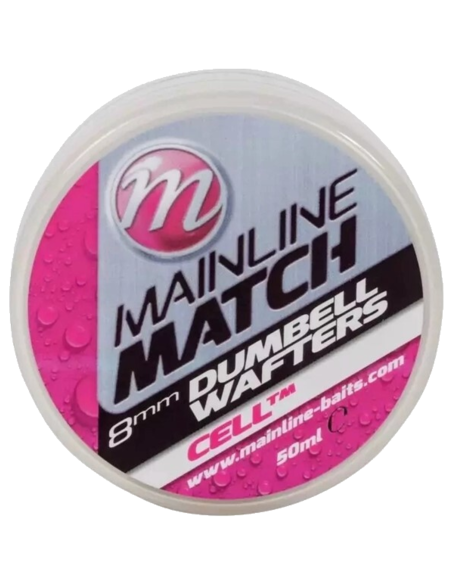 Mainline Match Dumbell Wafters Cell - White 8mm 1 Mainline Match Dumbell Wafters Cell - White 8mm