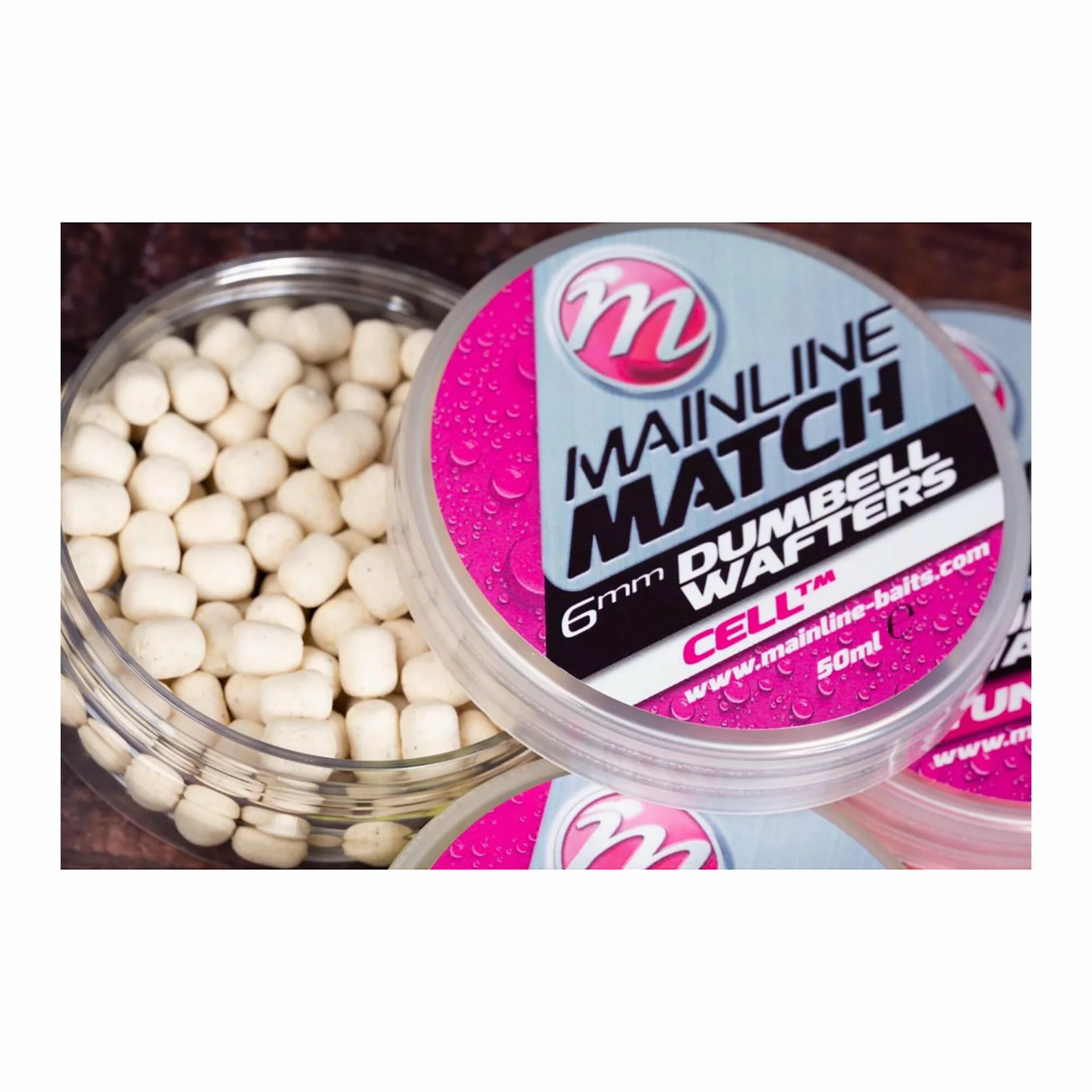 Mainline Match Dumbell Wafters Cell - White 8mm 2 Mainline Match Dumbell Wafters Cell - White 8mm - Afbeelding 2